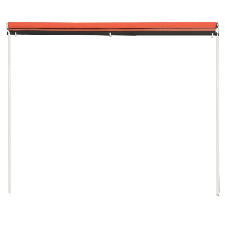Toldo retráctil naranja y marrón 250x150