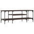 Mueble TV madera ingeniería y hierro marrón roble 121x35x45