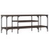 Mueble TV madera ingeniería y hierro marrón roble 121x35x45