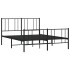 Estructura cama sin colchón con estribo metal negro 120x190