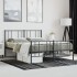 Estructura cama sin colchón con estribo metal negro 120x190