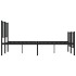 Estructura cama sin colchón con estribo metal negro 120x190