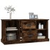 Mueble de TV madera contrachapada roble ahumado 99,5x35,5x48