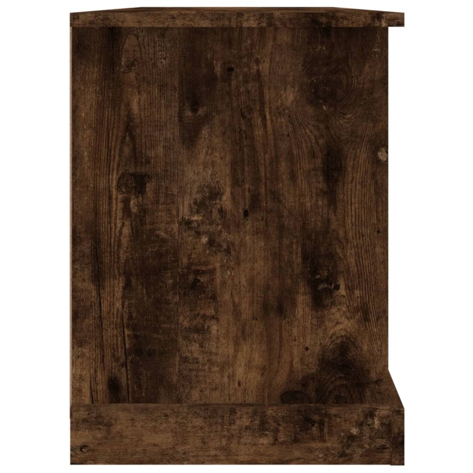 Mueble de TV madera contrachapada roble ahumado 99,5x35,5x48