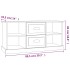 Mueble de TV madera contrachapada roble ahumado 99,5x35,5x48
