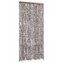 Cortina mosquitera chenilla marrón y blanco 100x220
