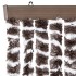 Cortina mosquitera chenilla marrón y blanco 100x220