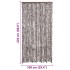 Cortina mosquitera chenilla marrón y blanco 100x220