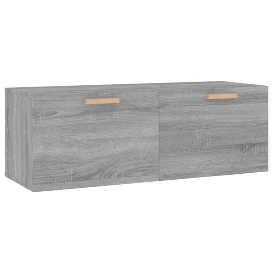 Armario pared madera contrachapada gris Sonoma 100x36,5x35