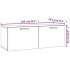 Armario pared madera contrachapada gris Sonoma 100x36,5x35