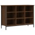 Zapatero madera de ingeniería marrón roble 100x35x70