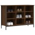 Zapatero madera de ingeniería marrón roble 100x35x70