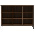 Zapatero madera de ingeniería marrón roble 100x35x70