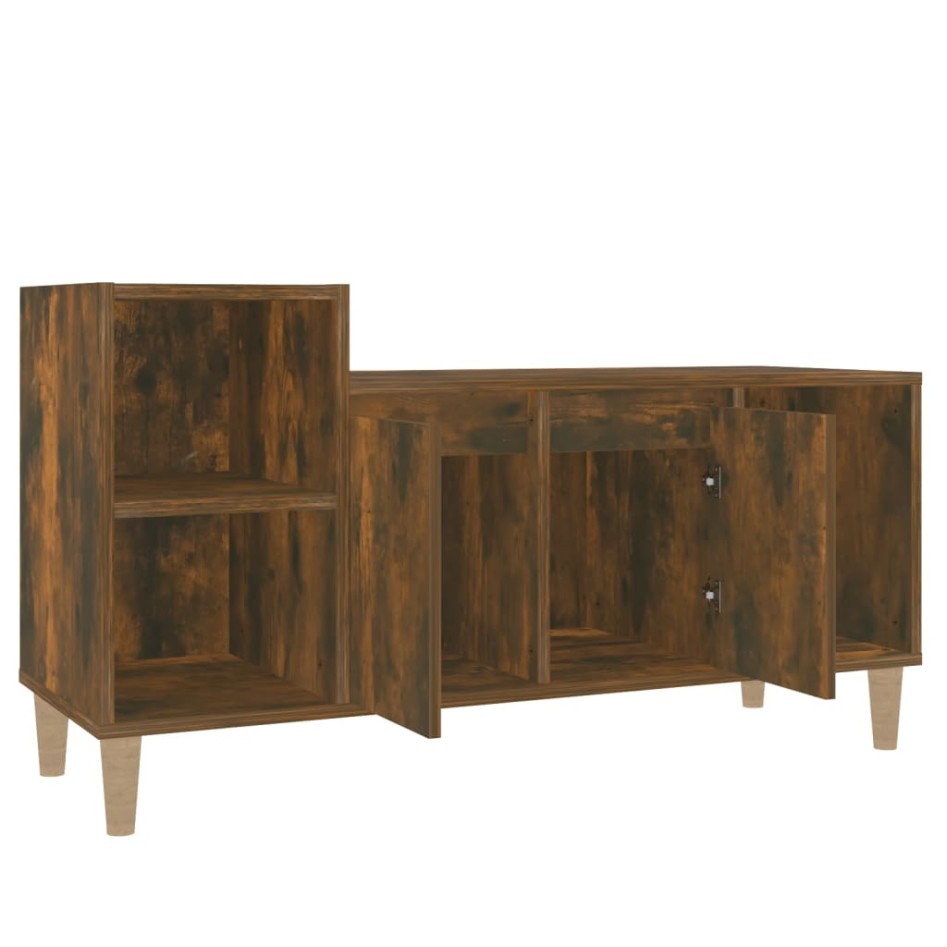 Mueble para TV madera contrachapada roble ahumado 100x35x55