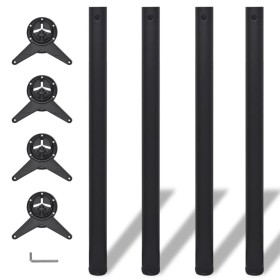 Patas de mesa ajustables en 4 alturas negro 870