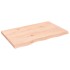 Estante de pared madera maciza roble sin tratar 80x50x(2-4)