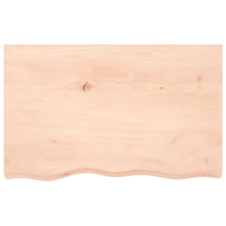 Estante de pared madera maciza roble sin tratar 80x50x(2-4)