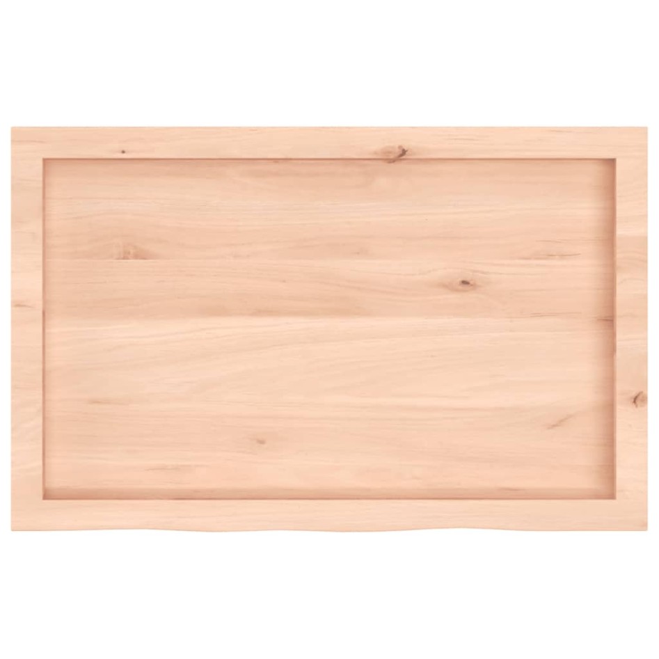 Estante de pared madera maciza roble sin tratar 80x50x(2-4)
