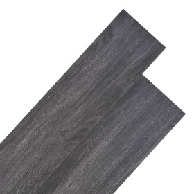 Lamas de suelo no autoadhesivas PVC negro y blanco 5,26 m² 2