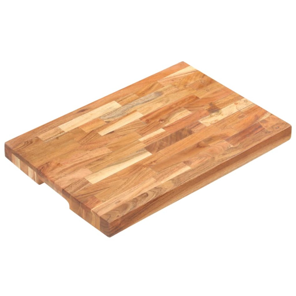 Tabla de cortar de madera maciza de acacia 50x35x4