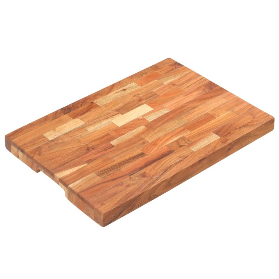 Tabla de cortar de madera maciza de acacia 50x35x4