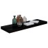 Estantes flotantes pared 4 uds negro brillo MDF 80x23,5x3,8