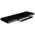 Estantes flotantes pared 4 uds negro brillo MDF 80x23,5x3,8