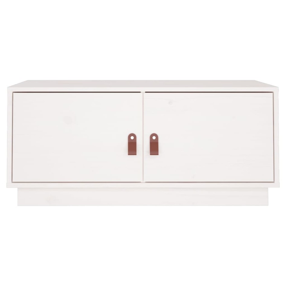 Mesa de centro de madera maciza de pino blanco 80x50x35