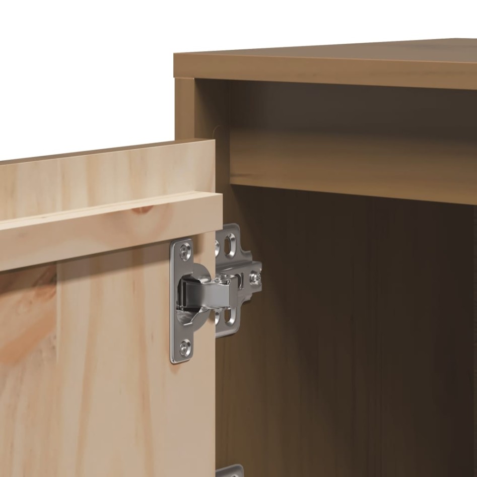 Mesitas de noche 2 uds madera de pino marrón miel 40x30x40