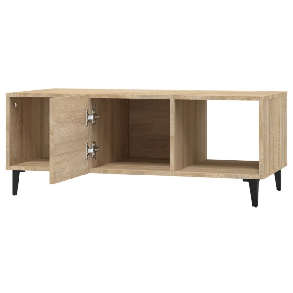 Mesa de centro madera contrachapada roble sonoma 102x50x40