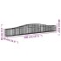 Cesta de gaviones forma arco hierro galvanizado 400x30x40/60