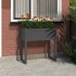 Jardinera de madera maciza de pino gris 78x40x81