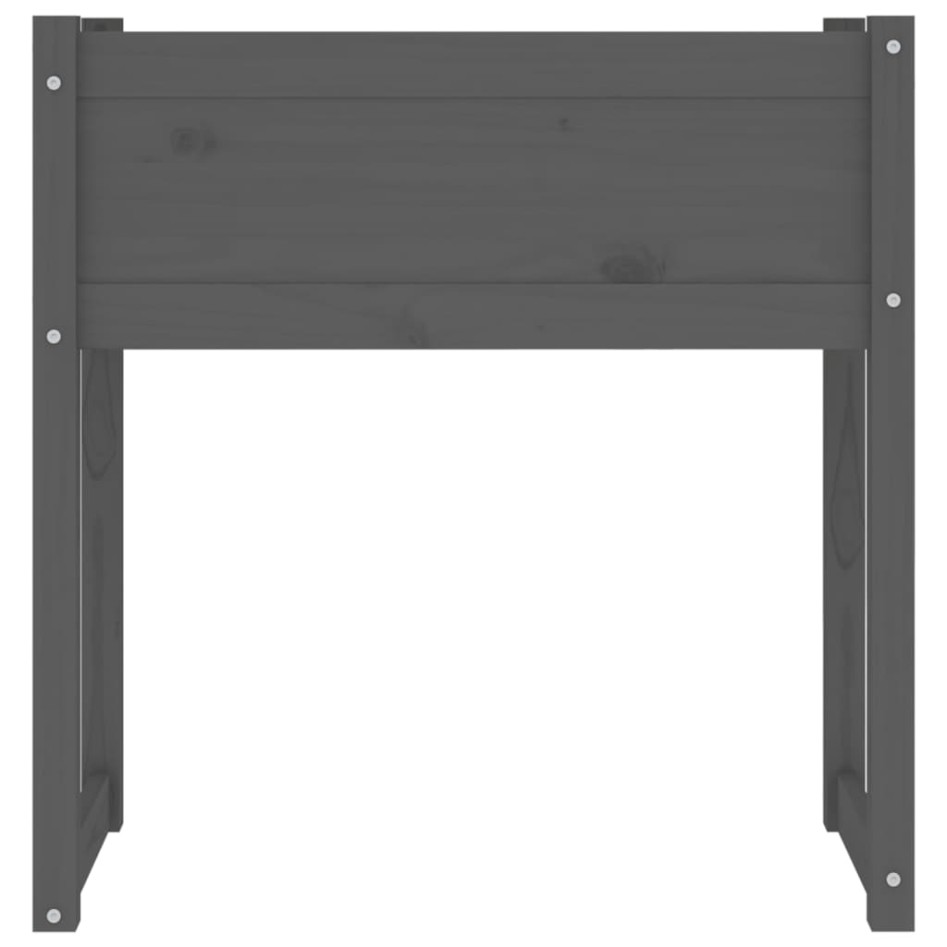 Jardinera de madera maciza de pino gris 78x40x81