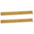 Estantes de pared 2 unidades madera maciza de teca 110x10x10