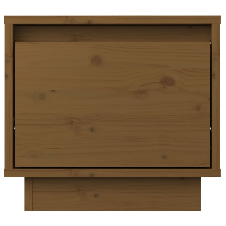 Mesitas de noche 2 uds madera de pino marrón miel 35x34x32