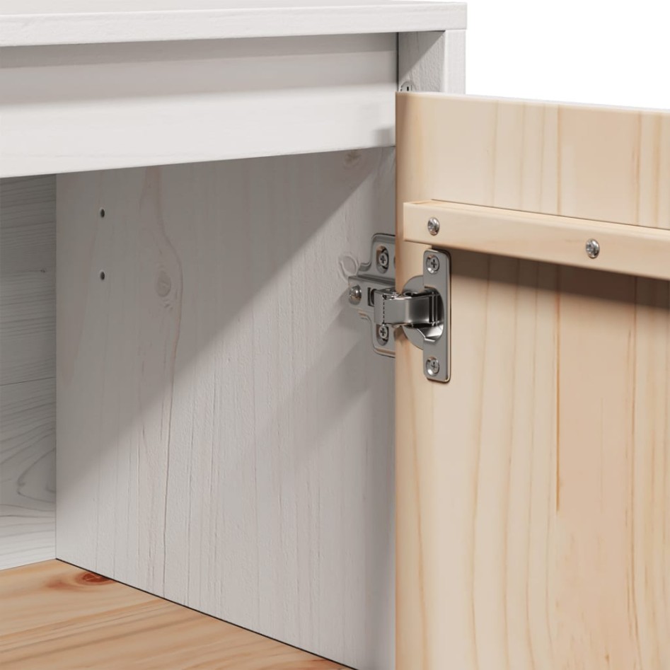 Aparador de madera maciza de pino blanco 60x34x75