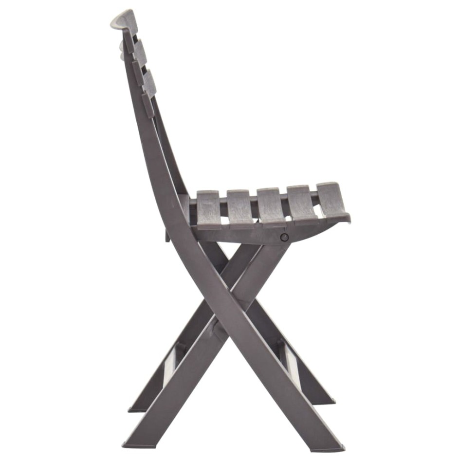 Sillas de jardín plegables 2 unidades plástico color