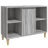 Armario de lavabo madera contrachapada gris Sonoma 80x33x60