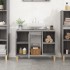 Armario de lavabo madera contrachapada gris Sonoma 80x33x60