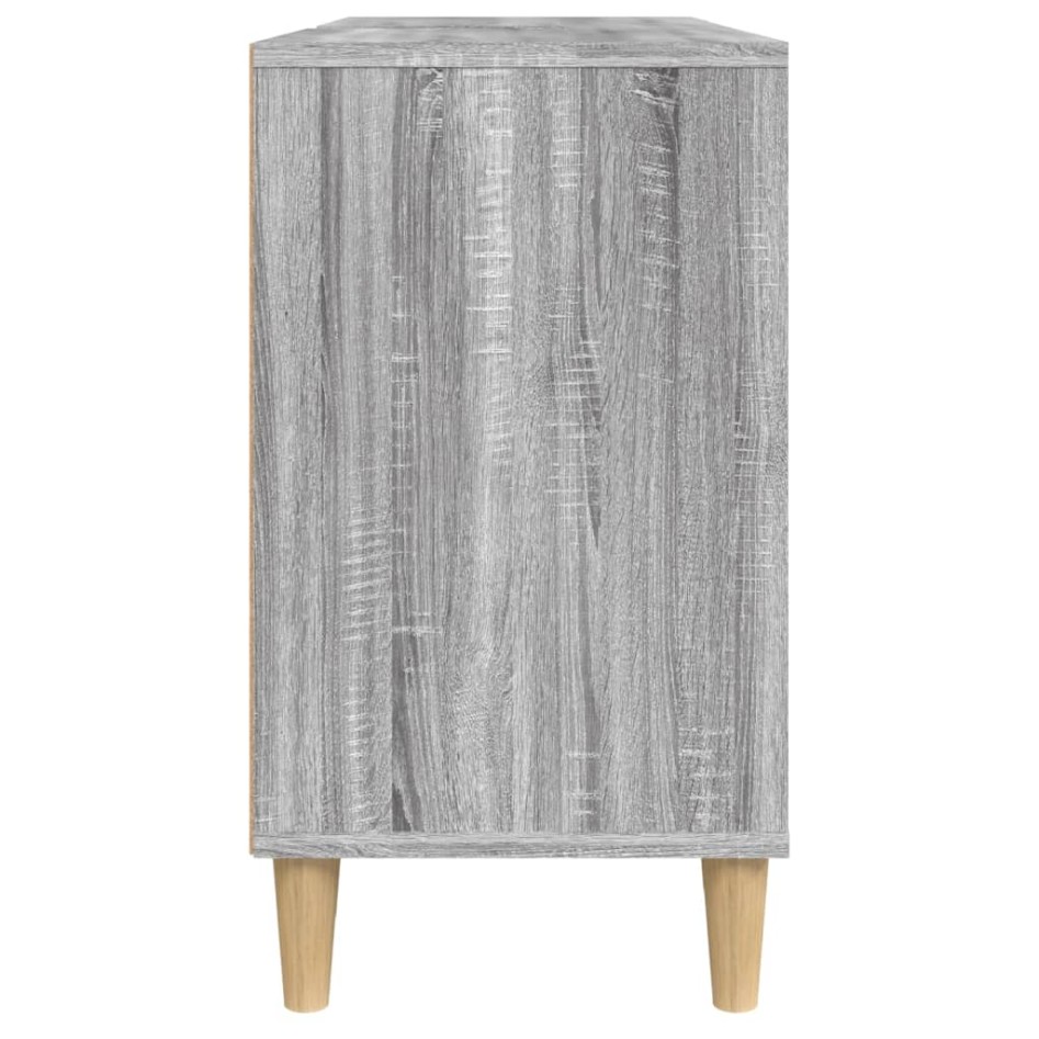 Armario de lavabo madera contrachapada gris Sonoma 80x33x60