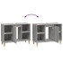 Armario de lavabo madera contrachapada gris Sonoma 80x33x60