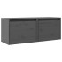 Armarios de pared 2 uds madera maciza pino gris 45x30x35