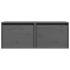 Armarios de pared 2 uds madera maciza pino gris 45x30x35