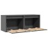 Armarios de pared 2 uds madera maciza pino gris 45x30x35