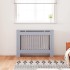 Cubierta para radiador MDF gris antracita 112x19x81,5
