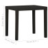 Mesa de jardín de plástico gris antracita 79x65x72