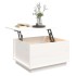 Mesa de centro de madera maciza de pino blanco 60x50x35
