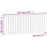 Cabecero de cama de pared madera maciza pino blanco 147x3x60
