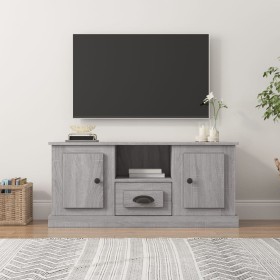 Mueble para TV madera contrachapada gris Sonoma 100x35,5x45