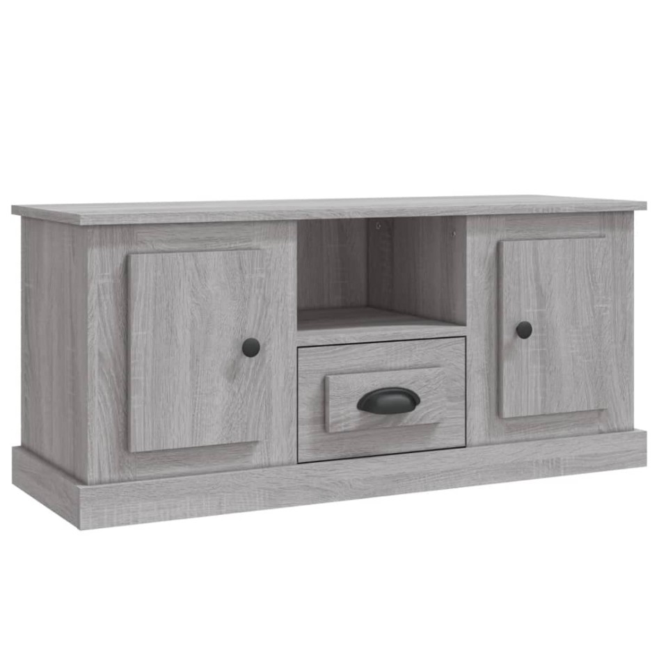 Mueble para TV madera contrachapada gris Sonoma 100x35,5x45
